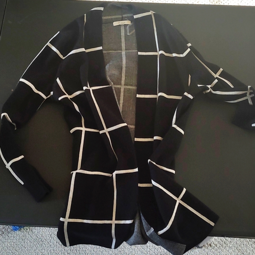 Black and white cardigan
